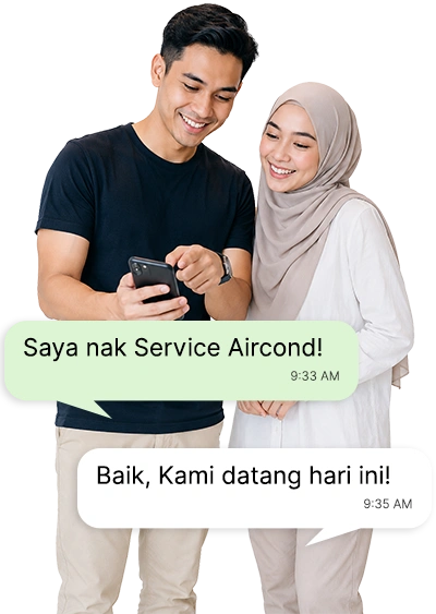 Tempah Servis Aircond Dalam 5 Minit Sahaja